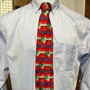 VGUC Robert Talbott silk Christmas tree tie